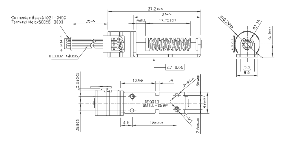 OT-SM10L-056P步進(jìn)電機(jī)|微型打印機(jī)電機(jī)|攝像機(jī)馬達(dá)|絲桿電機(jī)-萬至達(dá)電機(jī)