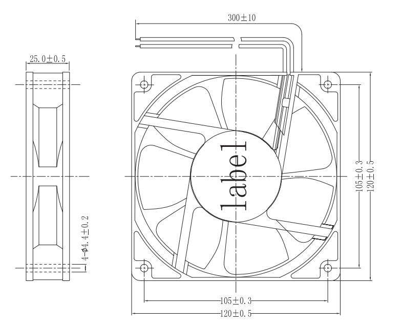 OT-EF12025-EC無刷電機(jī)|風(fēng)扇電機(jī)|直流無刷電機(jī)-萬至達(dá)電機(jī)