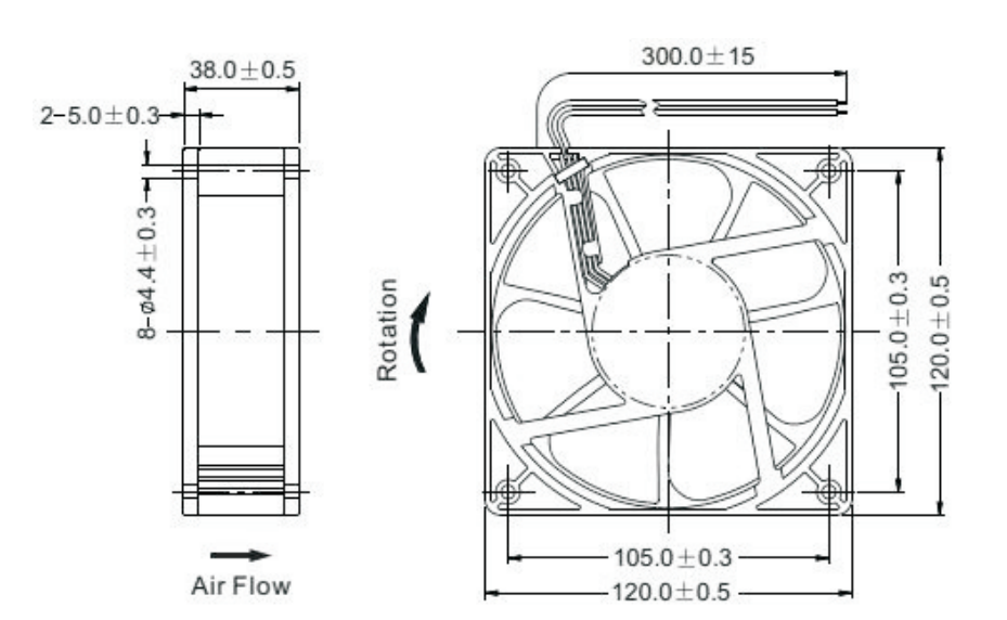 OT-EF12038無刷電機(jī)|風(fēng)扇電機(jī)|無刷直流電機(jī)-萬至達(dá)電機(jī)