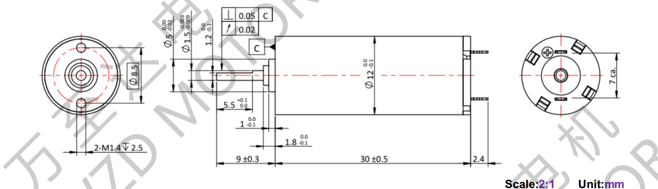 OT-CM1230空心杯電機(jī)-萬至達(dá)電機(jī)