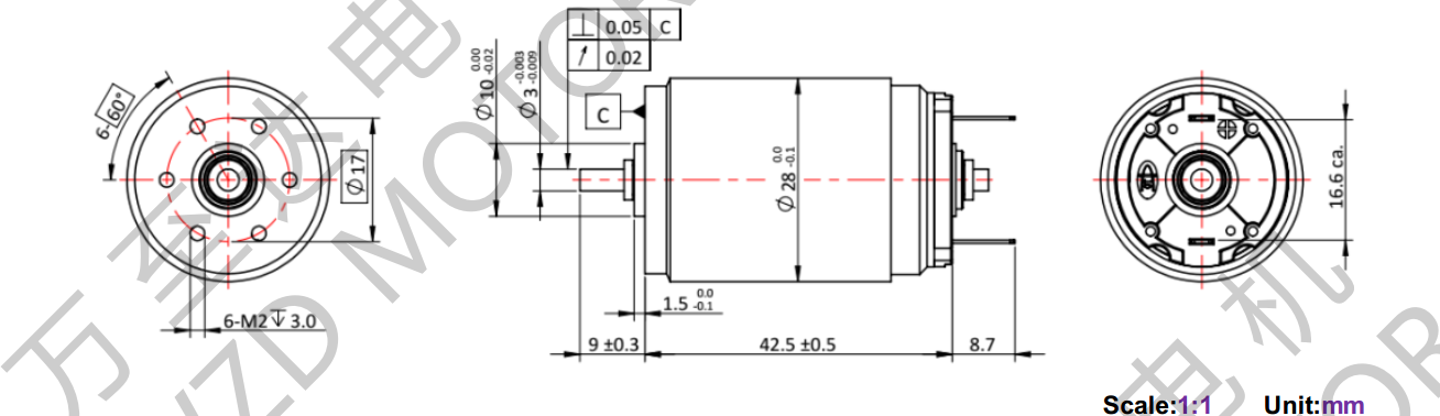 OT-CM2843空心杯電機-萬至達電機