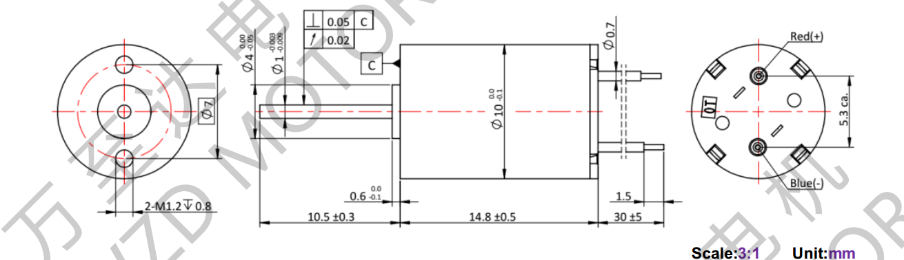 OT-CM1015空心杯電機-萬至達電機