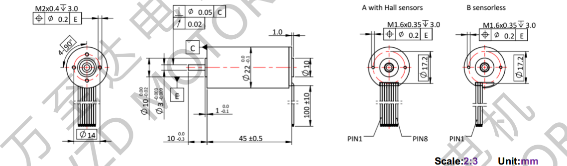 OT-ECS2245無槽無刷電機(jī)-空心杯電機(jī)-萬至達(dá)電機(jī)