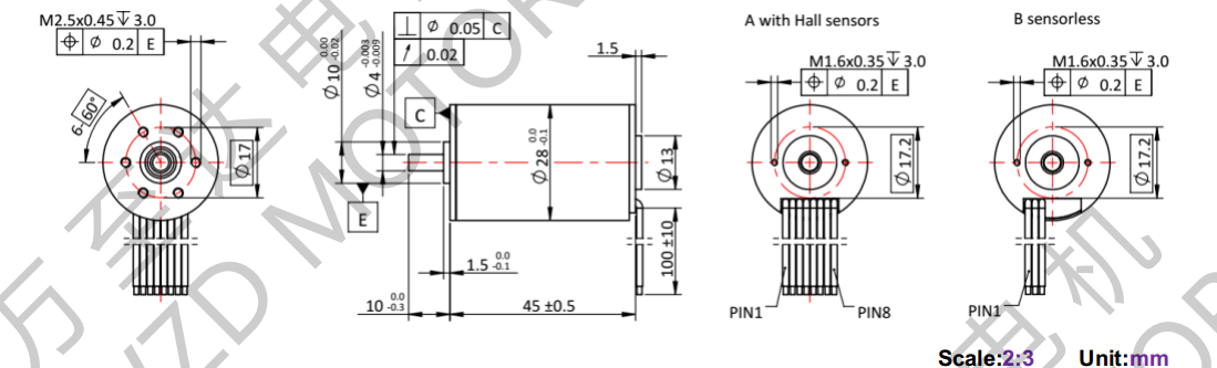 OT-ECS2845無槽無刷電機(jī)-空心杯電機(jī)-萬至達(dá)電機(jī)