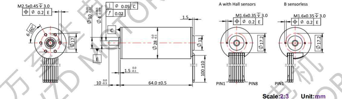 OT-ECS2864無槽無刷電機(jī)-空心杯電機(jī)-萬至達(dá)電機(jī)