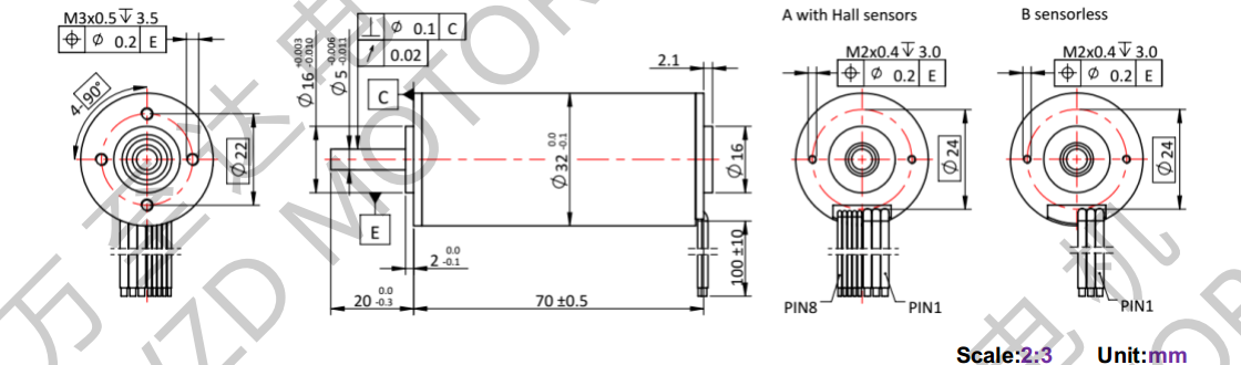 OT-ECS3270無槽無刷電機(jī)-空心杯電機(jī)-萬至達(dá)電機(jī)