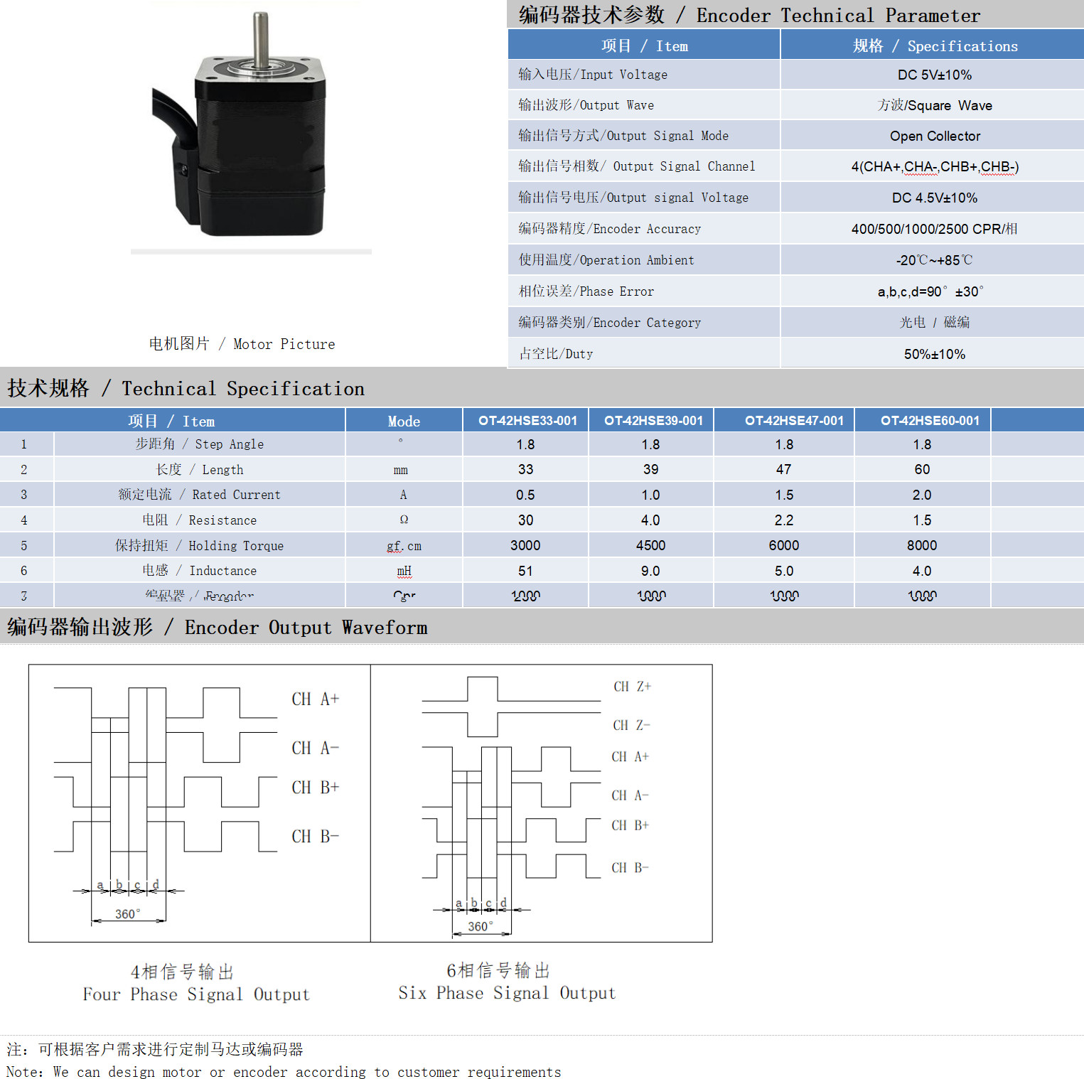 42系列1.8°兩相閉環(huán)步進(jìn)電機(jī)