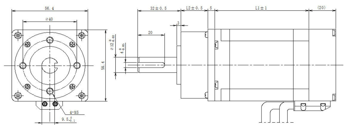 57系列閉環(huán)步進電機+齒輪箱結(jié)構(gòu)